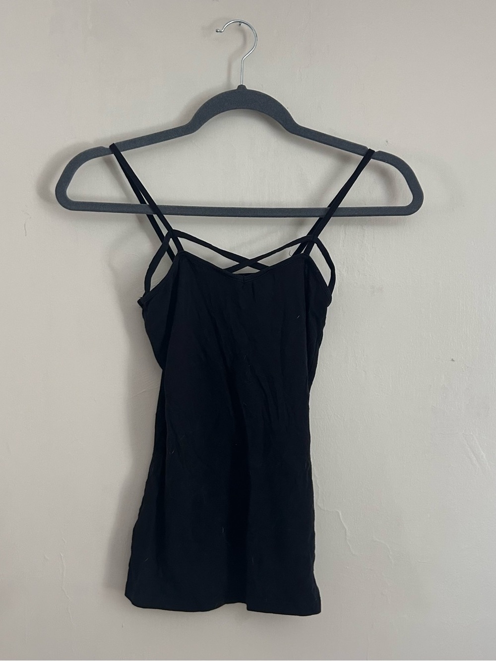Women's Black Double-Strap Cami Top